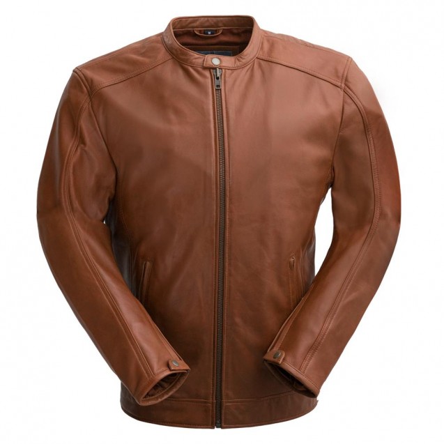 The Iconoclast - Men's Fashion Leather Jacket (Whiskey)