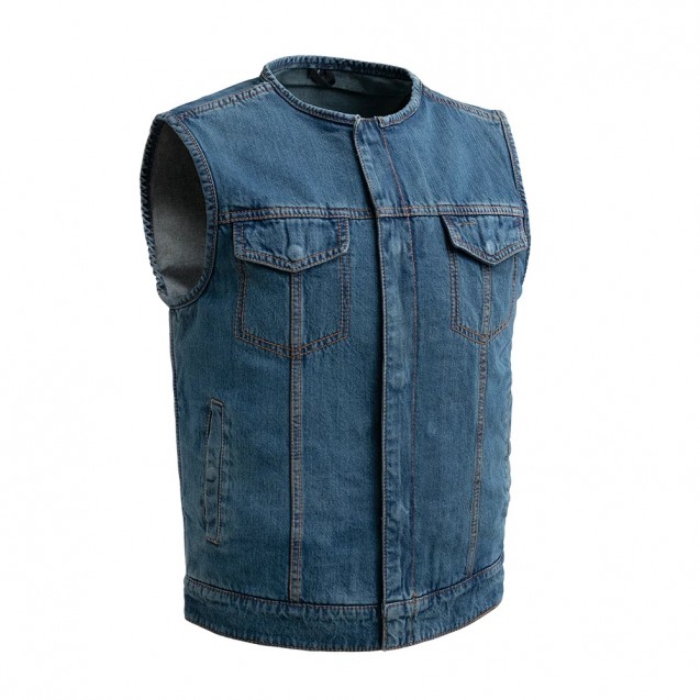 No Limit - Men's Motorcycle Denim Vest 