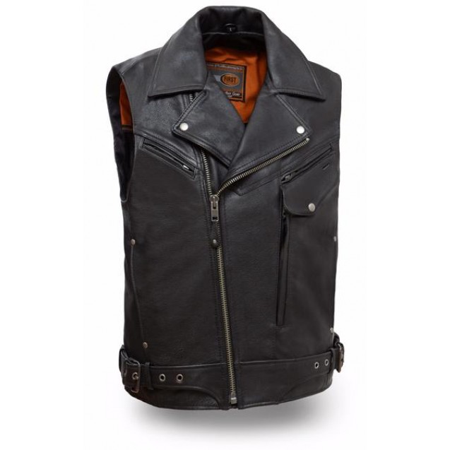 Men's Motorcucle Leather Vest