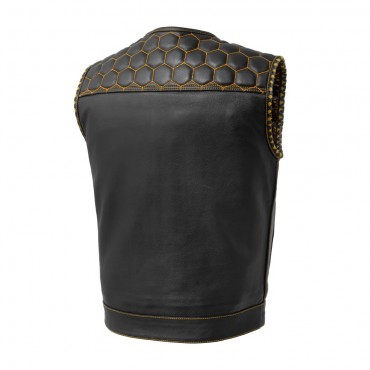 Hornet – Men’s Leather Vest Gold