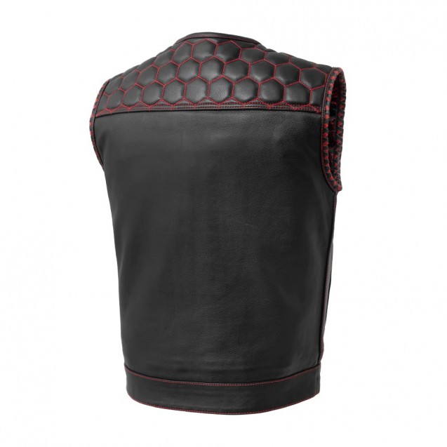 Hornet – Men’s Leather Vest Red  