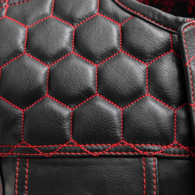 Hornet – Men’s Leather Vest Red  