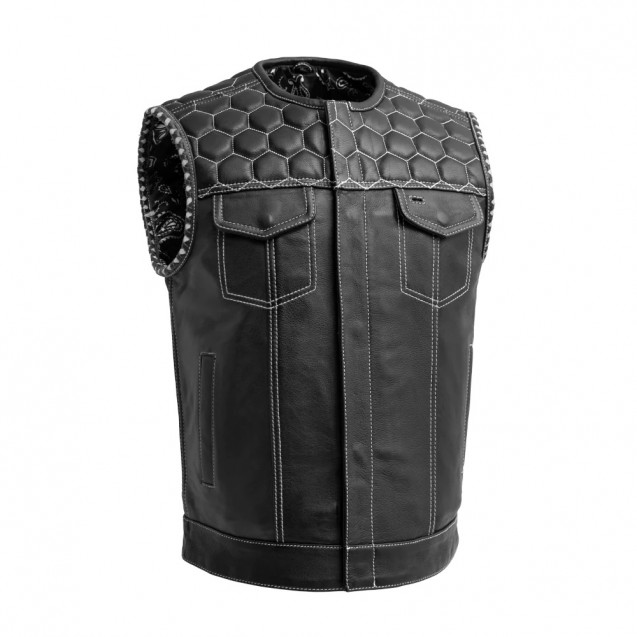 Hornet – Men’s Leather Vest White