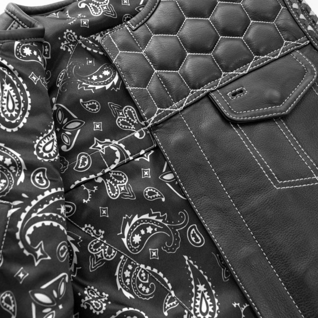 Hornet – Men’s Leather Vest White