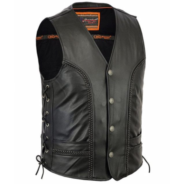 Men's Braided Side Lace Vest