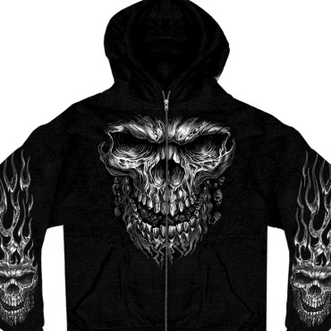 MEN’S ‘SHREDDER’ BLACK HOODIE WITH ZIPPER CLOSURE