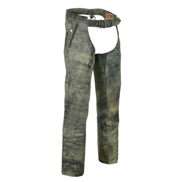 Unisex Double Deep Pocket Thermal Lined Chaps-Antique Brown
