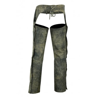 Unisex Double Deep Pocket Thermal Lined Chaps-Antique Brown