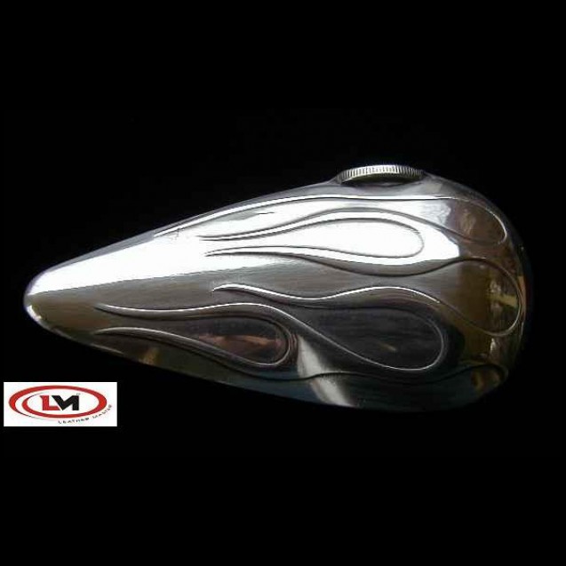 Gas Tank W/Flames Belt Buckle