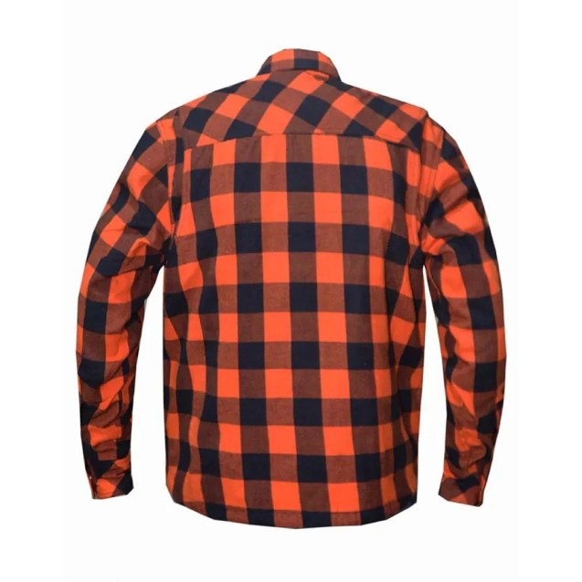 Lumberjack-Men's Black & Orange Armored Flannel