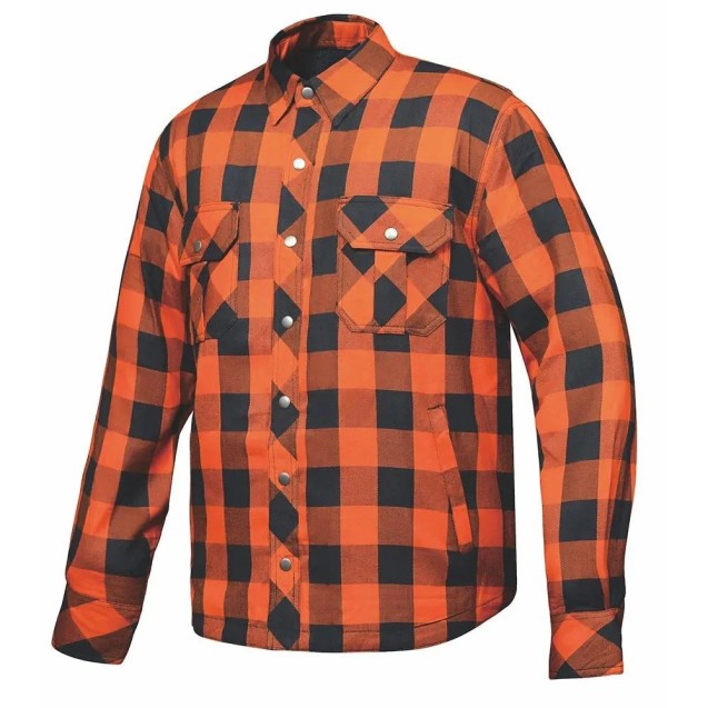 Lumberjack-Men's Black & Orange Armored Flannel