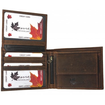 Genuine Cowhide Leather Men’s RFID Wallet 