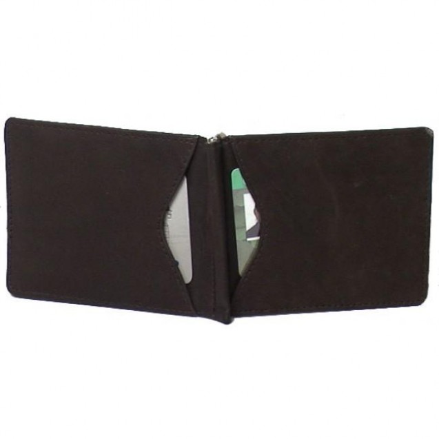 GENUINE COWHIDE LEATHER MEN'S RFID BILL CLIP WALLET