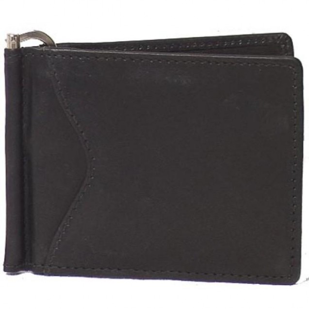 GENUINE COWHIDE LEATHER MEN'S RFID BILL CLIP WALLET