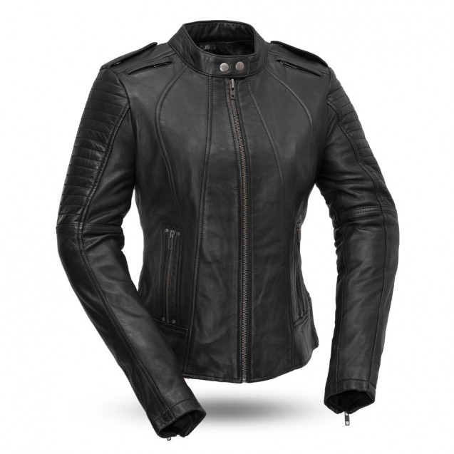 Women's Leather Motorcycle Jacket