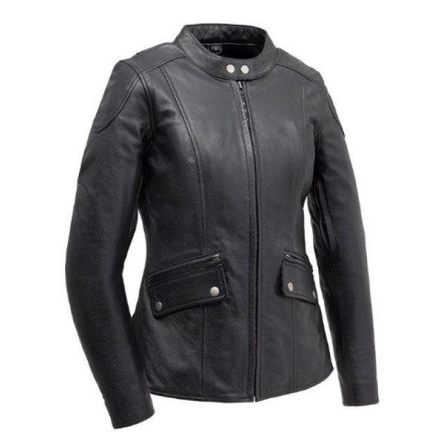 JEWEL- WOMEN'S MOTORCYCLE LEATHER JACKET 