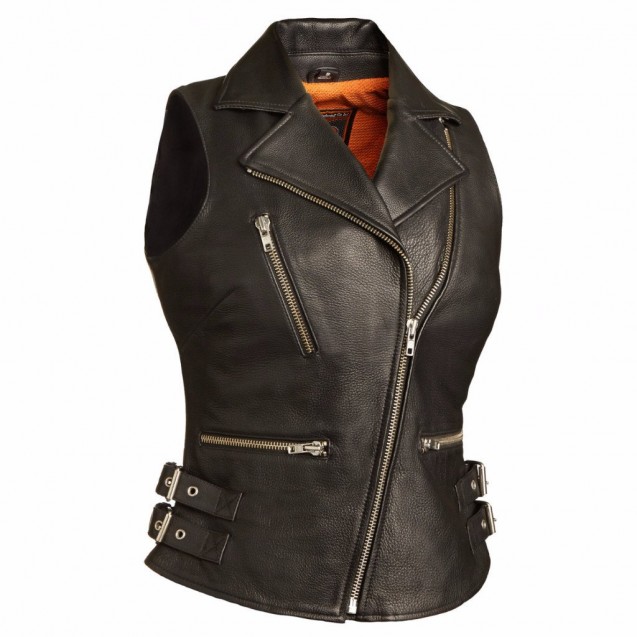 Goddess - Women's Motorcycle Leather Vest 
