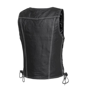 Cindy - Women's Motorcicle Leather Vest 