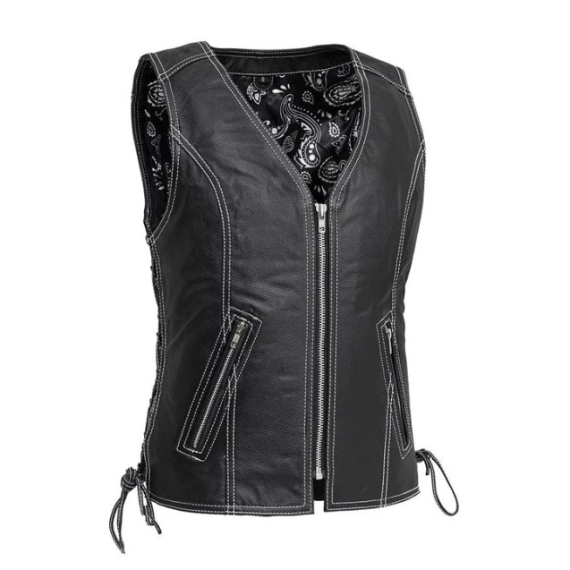 Cindy - Women's Motorcicle Leather Vest 