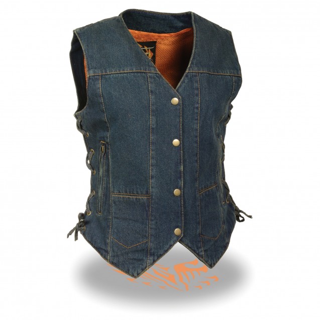 Women's Blue Denim Vest 