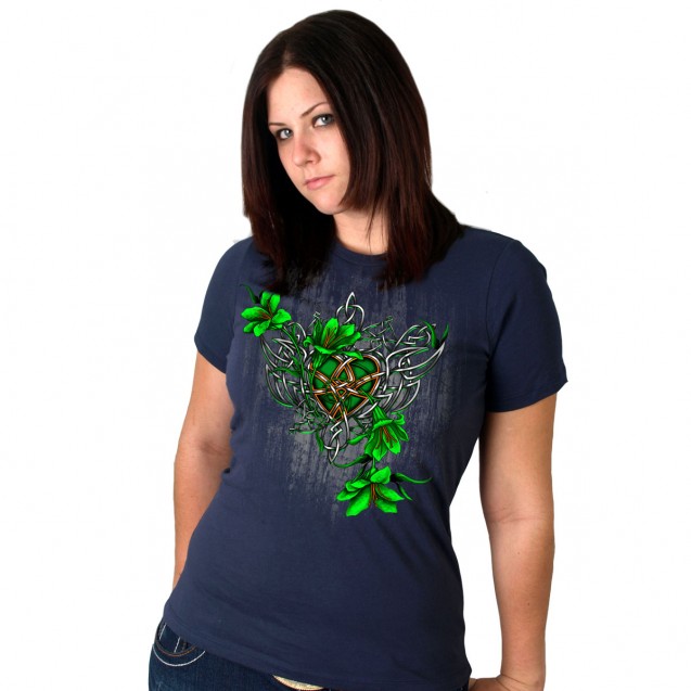Celtic Flowers Full Cut Ladies Top