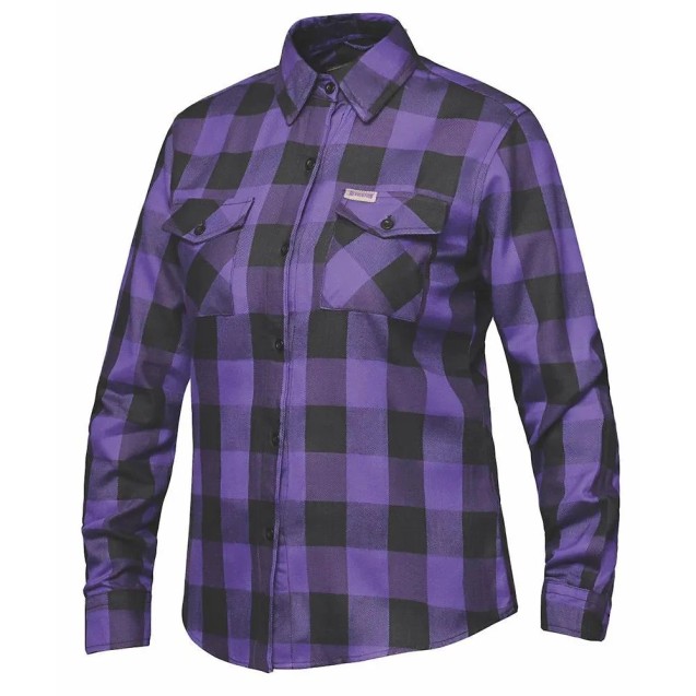 The Ladies Black and Purple Flannel Shirt 
