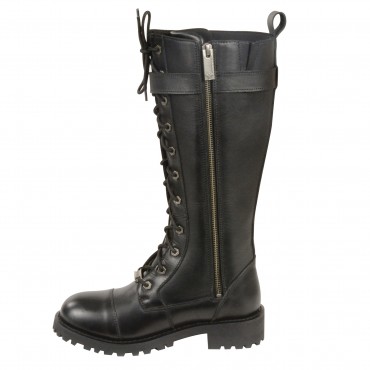 Women's 14” INCH HIGH RISE LEATHER BOOT W/ CALF BUCKLE
