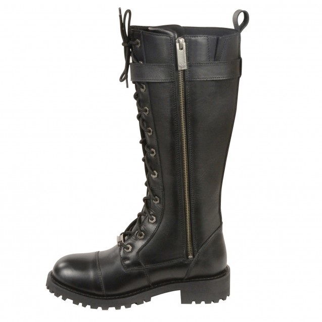 Women's 14” INCH HIGH RISE LEATHER BOOT W/ CALF BUCKLE