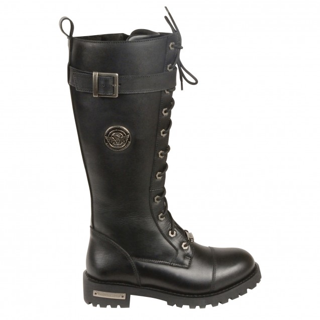 Women's 14” INCH HIGH RISE LEATHER BOOT W/ CALF BUCKLE