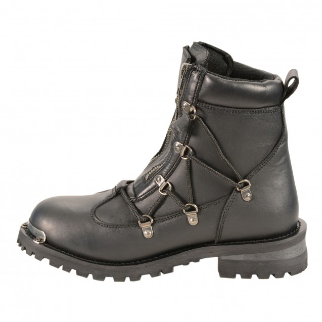 WOMEN’S TWIN ZIPPER FRONT ENTRY BOOT W/ ROUND TOE