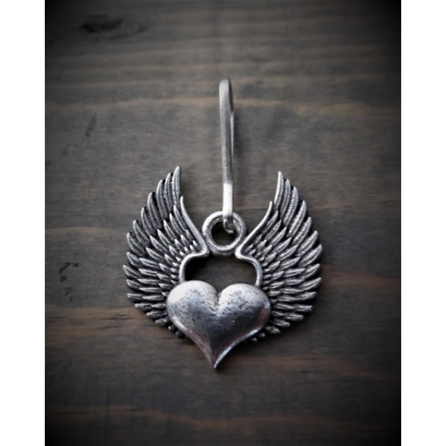 Heart Wing Zipper Pull