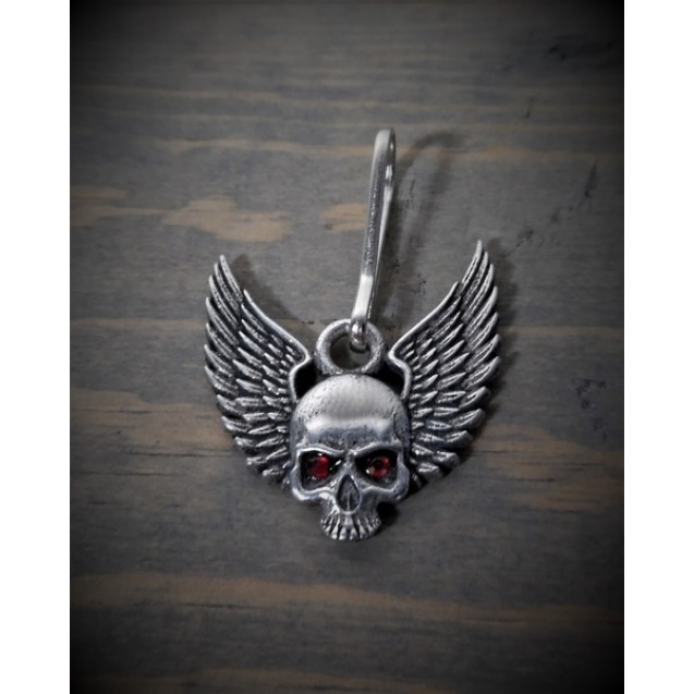 Skull Upwing Zipper Pull