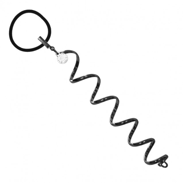 Twister Gun Metal Black Ponytail Wrap