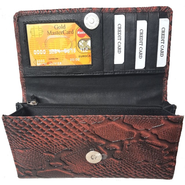 Genuine Cowhide Leather Ladies Medium Wallet