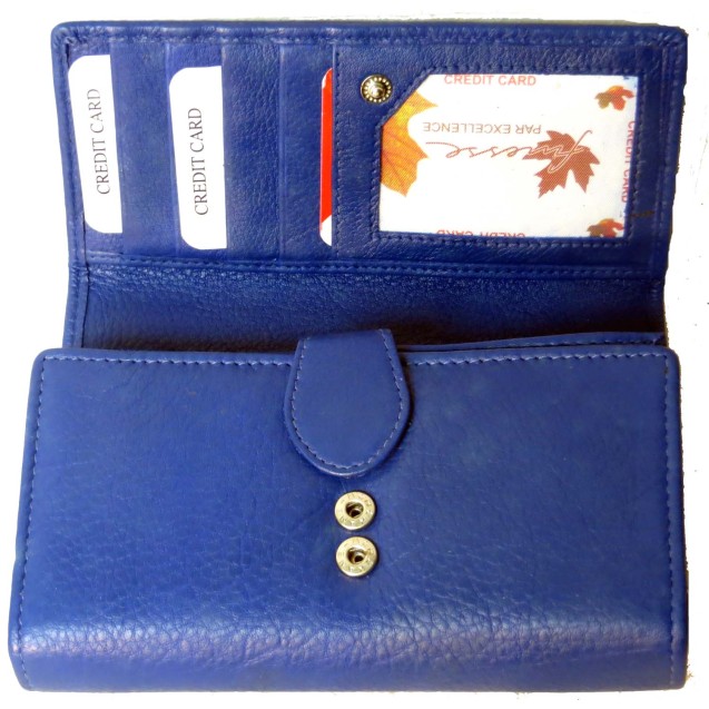 Genuine Cowhide Leather Ladies RFID 14 Card & 1 ID Wallet