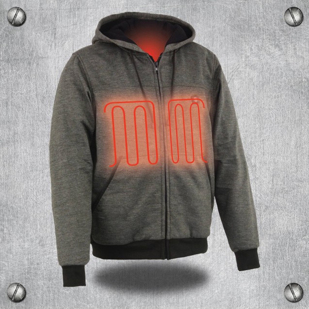 Heated Leather Hoodie