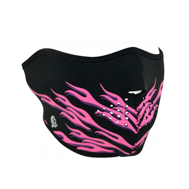 Half Mask- Neoprene- Pink Flames