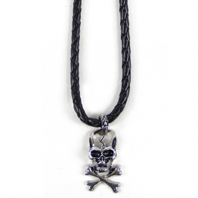 Skull and Crossbones Choker Necklace