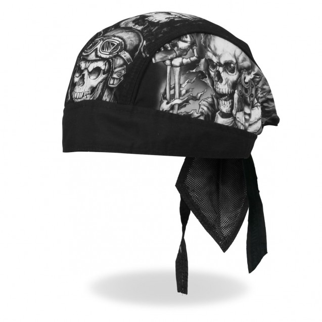 Smokin Five Skulls Head Wrap