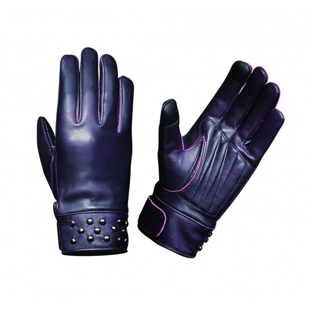 Ladies Premium Cowhide Leather Full Finger Gloves 