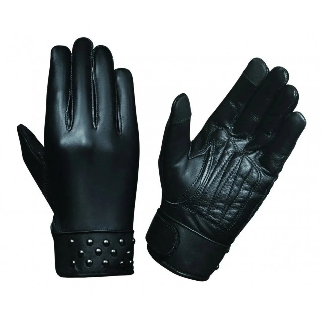 Ladies Premium Cowhide Leather Full Finger Gloves 