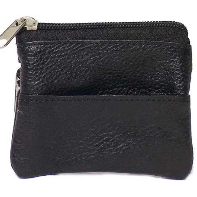 Coin Purse w/2 zippered compartment w/keyring