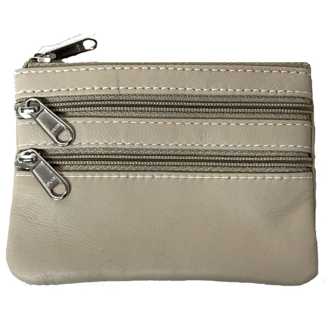 Coin Purse w/3 zipper closure compartment 