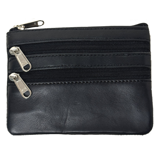 Coin Purse w/3 zipper closure compartment 