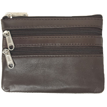 Coin Purse w/3 zipper closure compartment 
