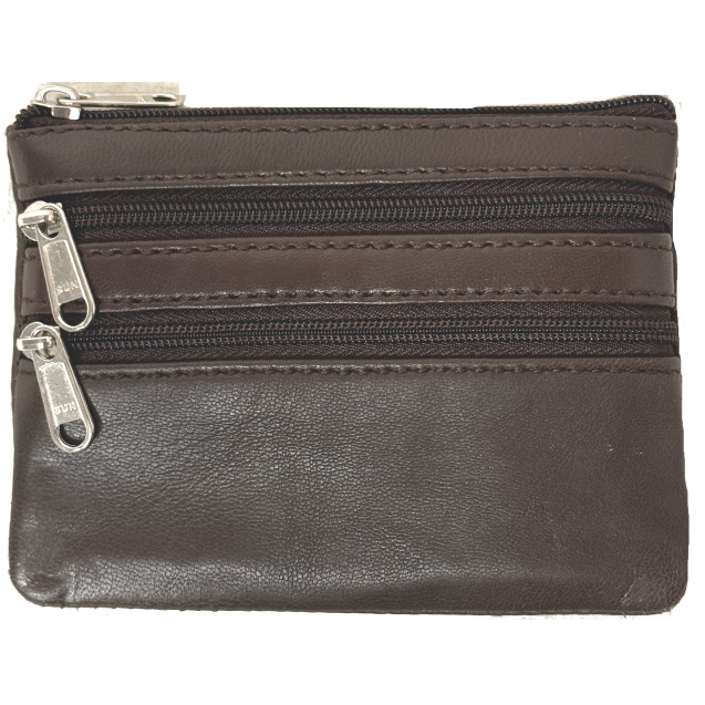 Coin Purse w/3 zipper closure compartment 