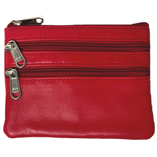 Coin Purse w/3 zipper closure compartment 