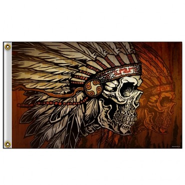 Headdress Earth Tones Flag 