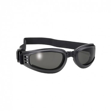 Foldable Black Goggles with Smoke Lens And UV 400 Protection
