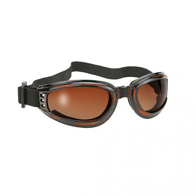 Foldable Amber Goggles with Brown Gradient Lens And UV 400 Protection